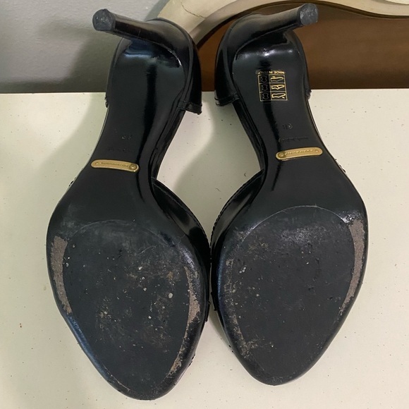 Burberry Black Heels with Gold Buckle - Picture 6 of 8